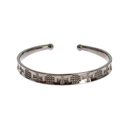 Nialaya Gray Rhodium 925 Silver Bangle Bracelet LN343-2