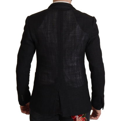 Dolce & Gabbana Black Single Breasted Coat Men Blazer
