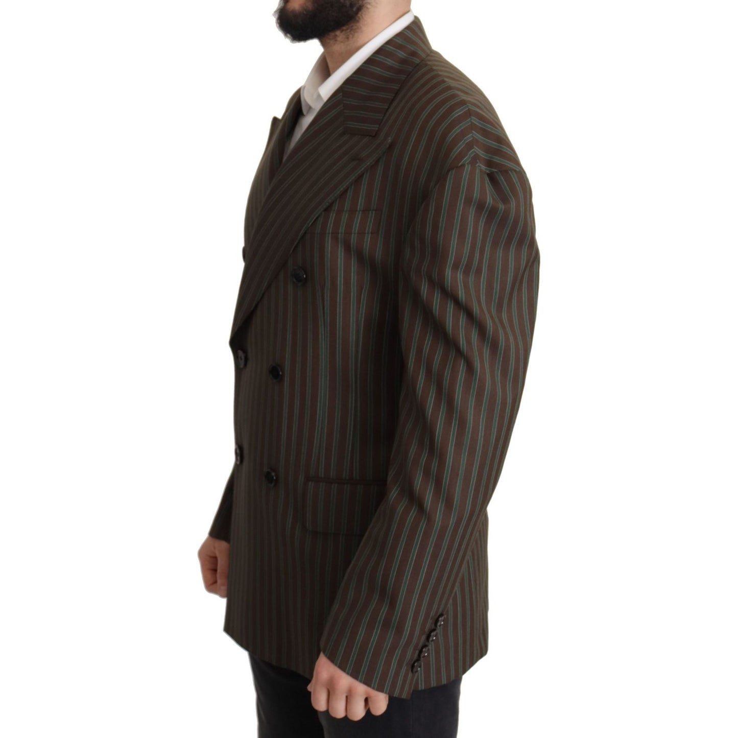 Dolce & Gabbana Multicolor Stripes Double Breasted Blazer