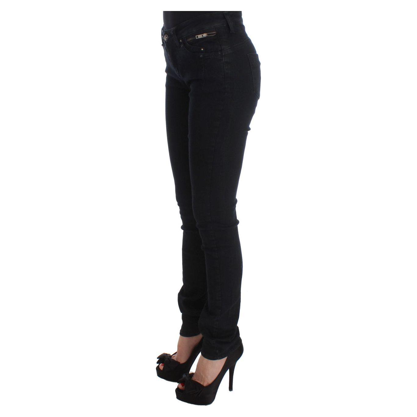 Costume National Black Cotton Slim Fit Denim Jeans Jeans & Pants