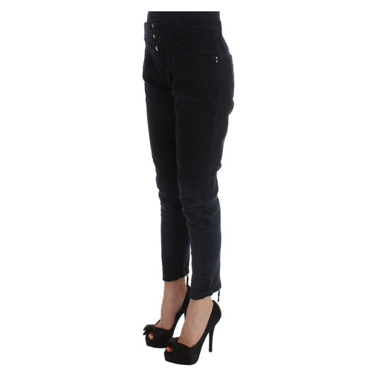 Costume National Sleek Slim Fit Black Denim Jeans Jeans & Pants Costume National Black