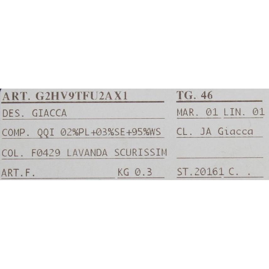 Dolce & Gabbana Purple Cashmere Slim Fit Blazer Jacket