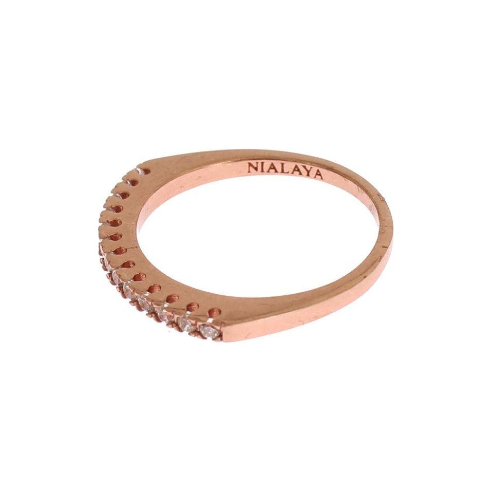 Nialaya Red Gold 925 Silver Ring Ring