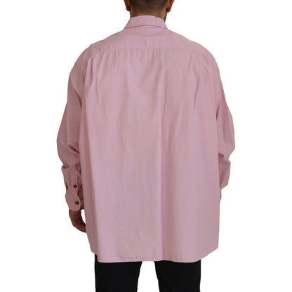 Dolce & Gabbana Pink Casual Button Down Long Sleeves Shirt