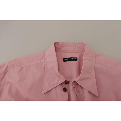 Dolce & Gabbana Pink Casual Button Down Long Sleeves Shirt