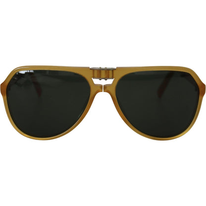 Dolce & Gabbana Yellow Acetate Black Lens Aviator DG4196 Sunglasses
