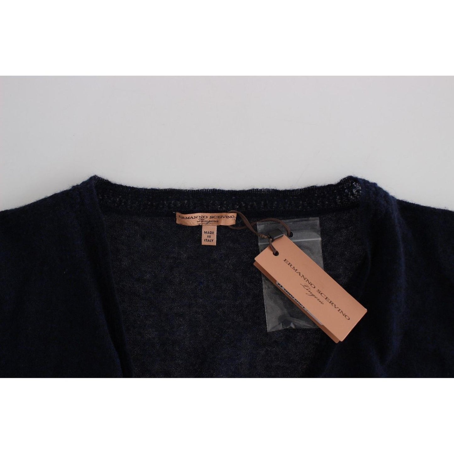 Ermanno Scervino Knit Blue Wool Sweater Cardigan
