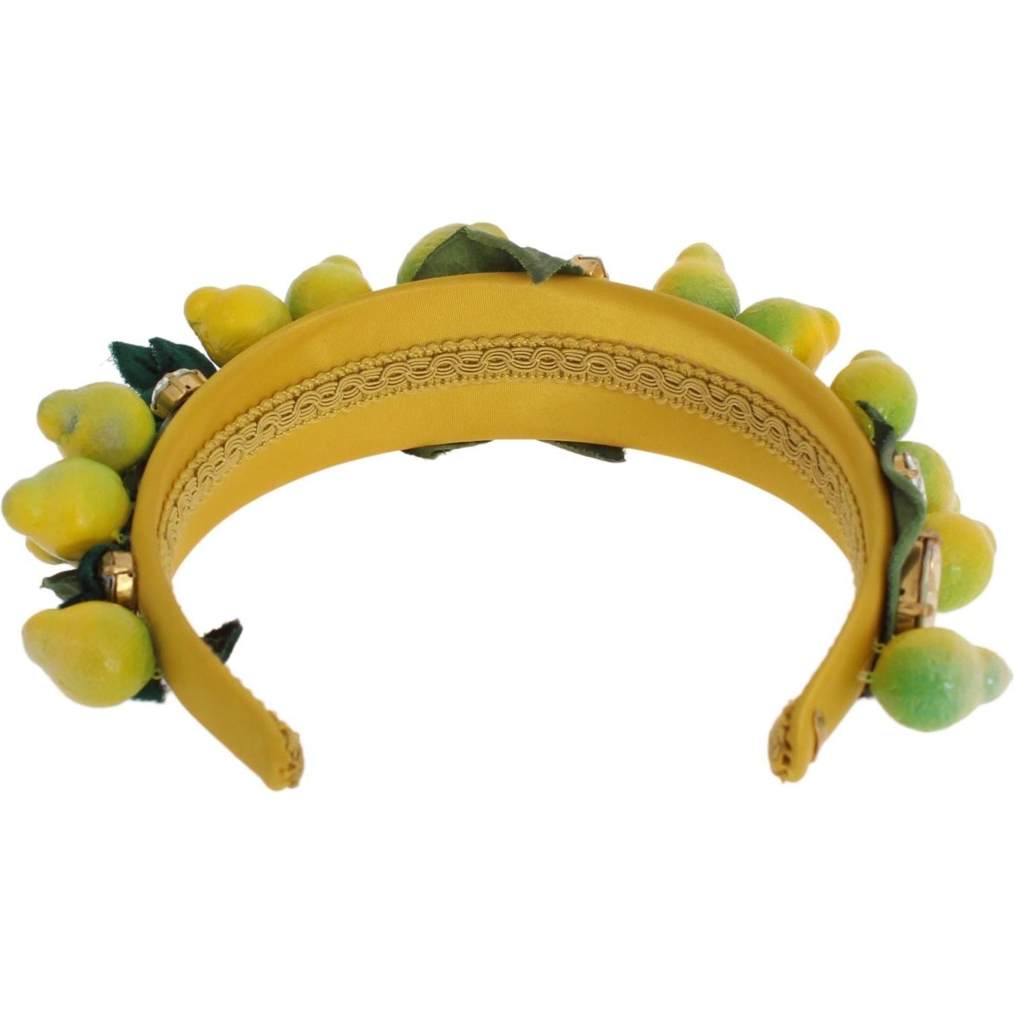 Dolce & Gabbana Yellow Lemons Sicily Crystal Diadem Tiara Headband