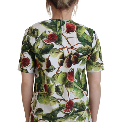 Dolce & Gabbana Crew-neck Cotton Top Blouse Fruit T-shirt