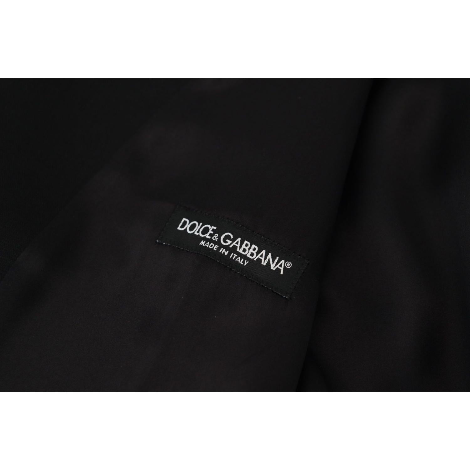 Dolce & Gabbana Black Virgin Wool Waistcoat Formal Dress Vest