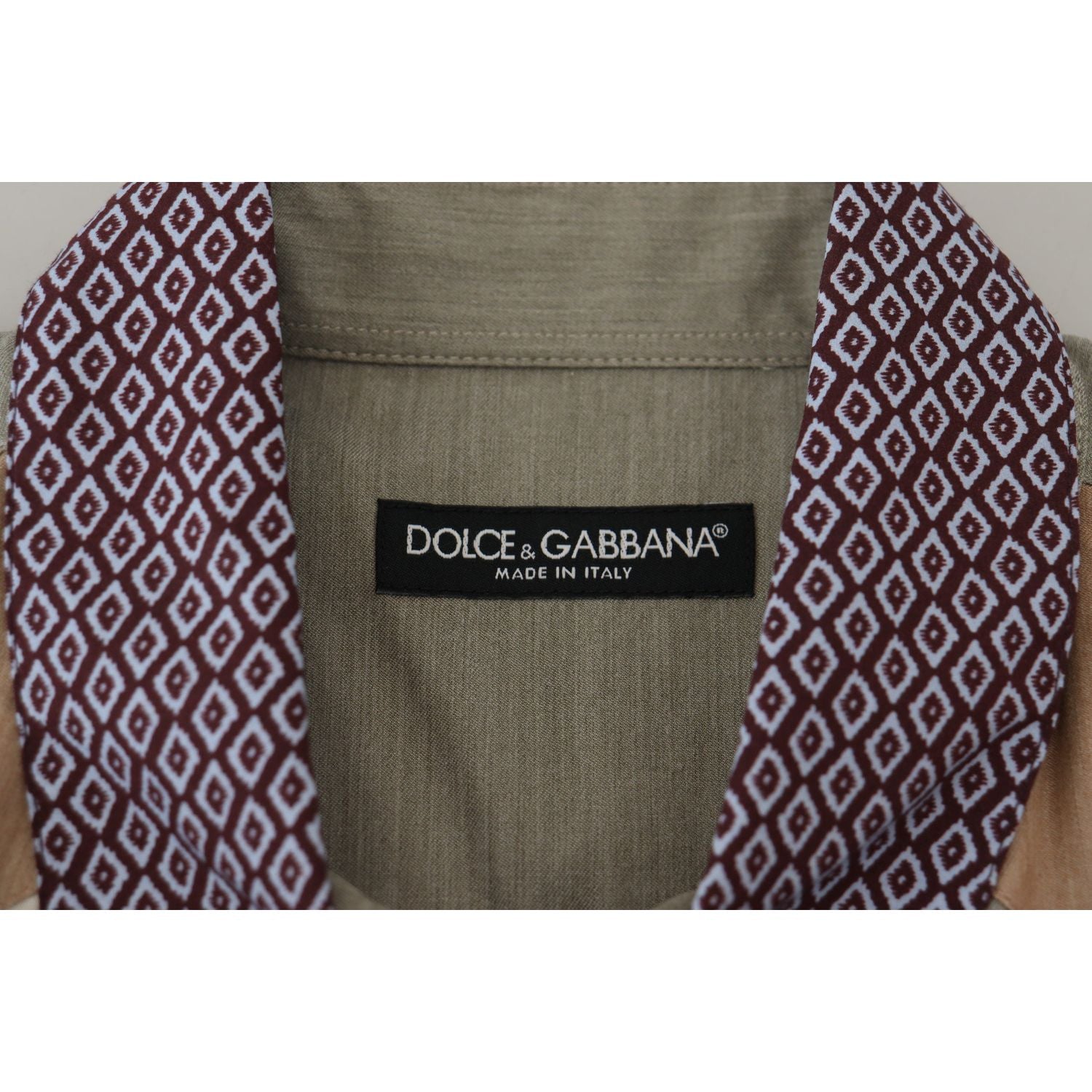 Dolce & Gabbana Multicolor Cotton Patchwork Slim Shirt