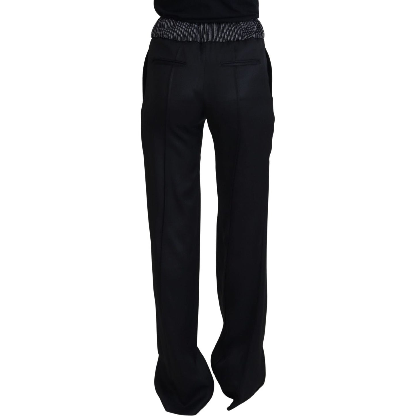 Dolce & Gabbana Black Straight Fit Cotton Pants