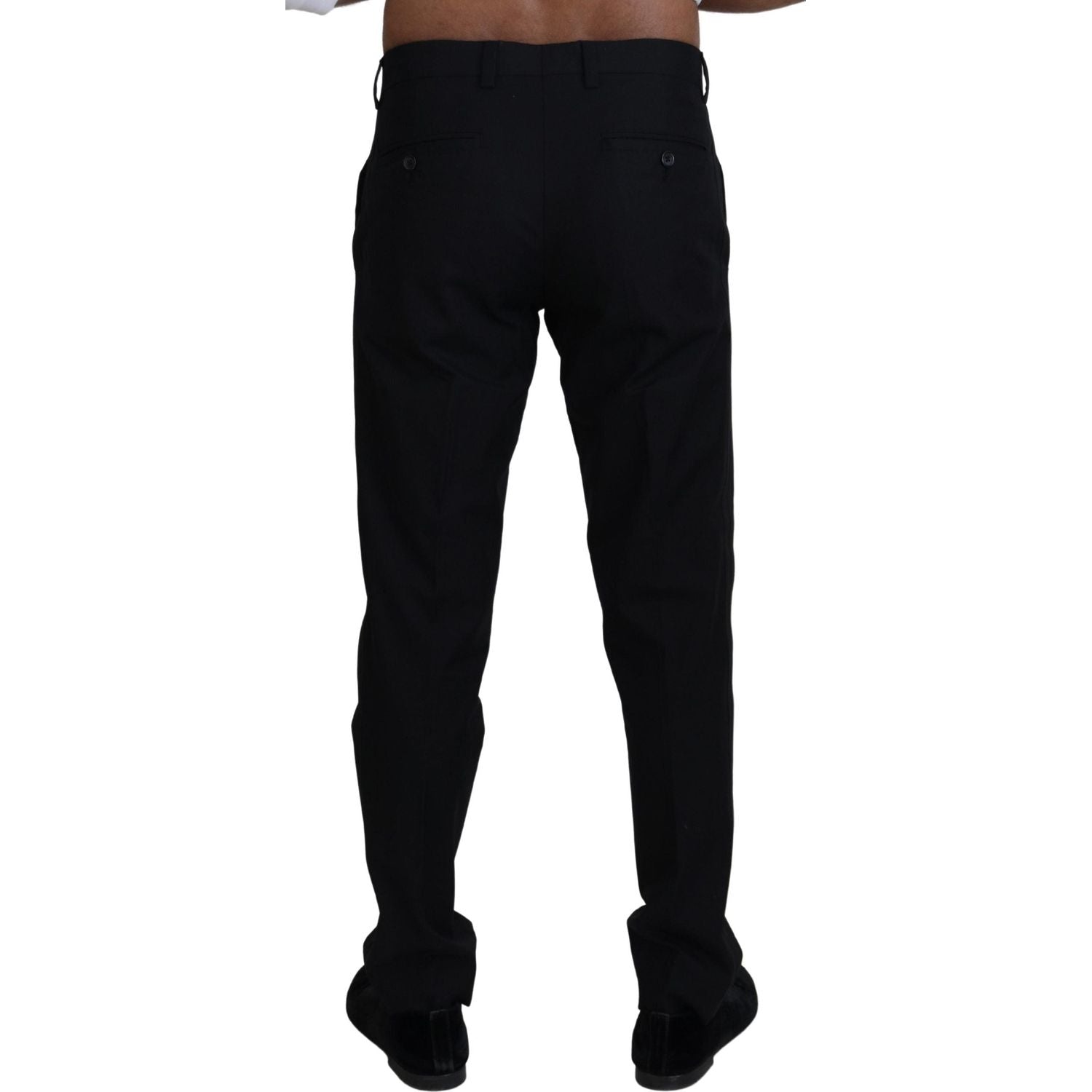 Dolce & Gabbana Black Chino Formal Cotton Pants
