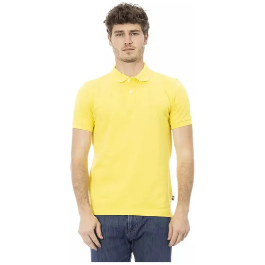 Baldinini Trend Yellow Cotton Men Polo Shirt BA-23205-M
