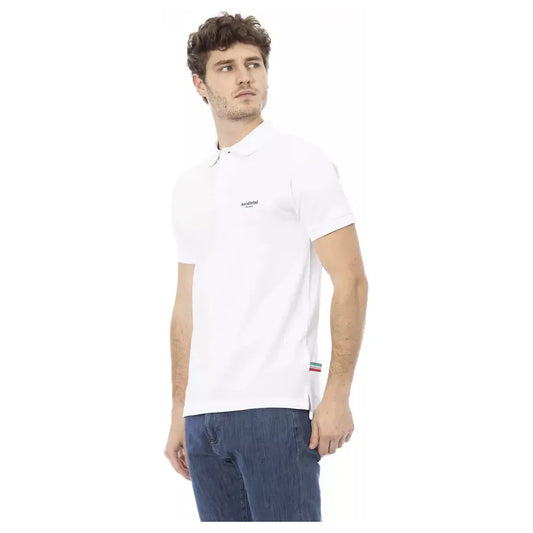 Baldinini Trend White Cotton Men Polo Shirt BA-23194-4XL