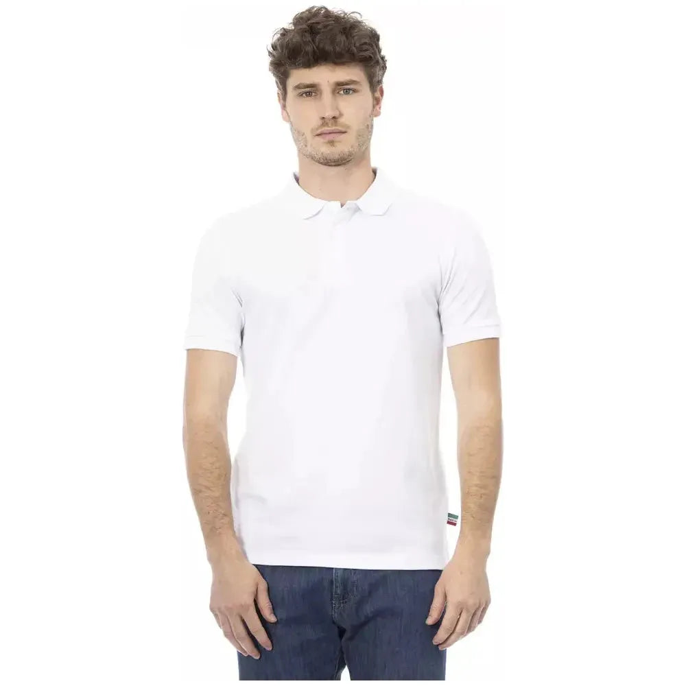 Baldinini Trend White Cotton Men Polo Shirt