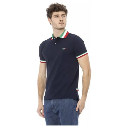 Baldinini Trend Blue Cotton Men Polo Shirt