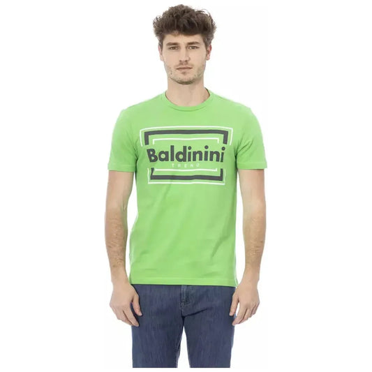 Baldinini Trend Green Cotton Men T-Shirt