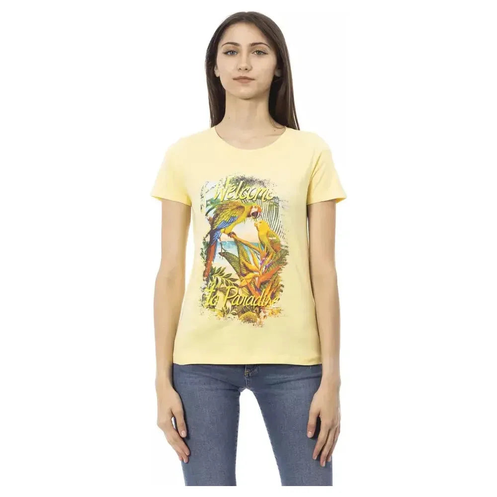 Trussardi Action Yellow Cotton T-Shirt