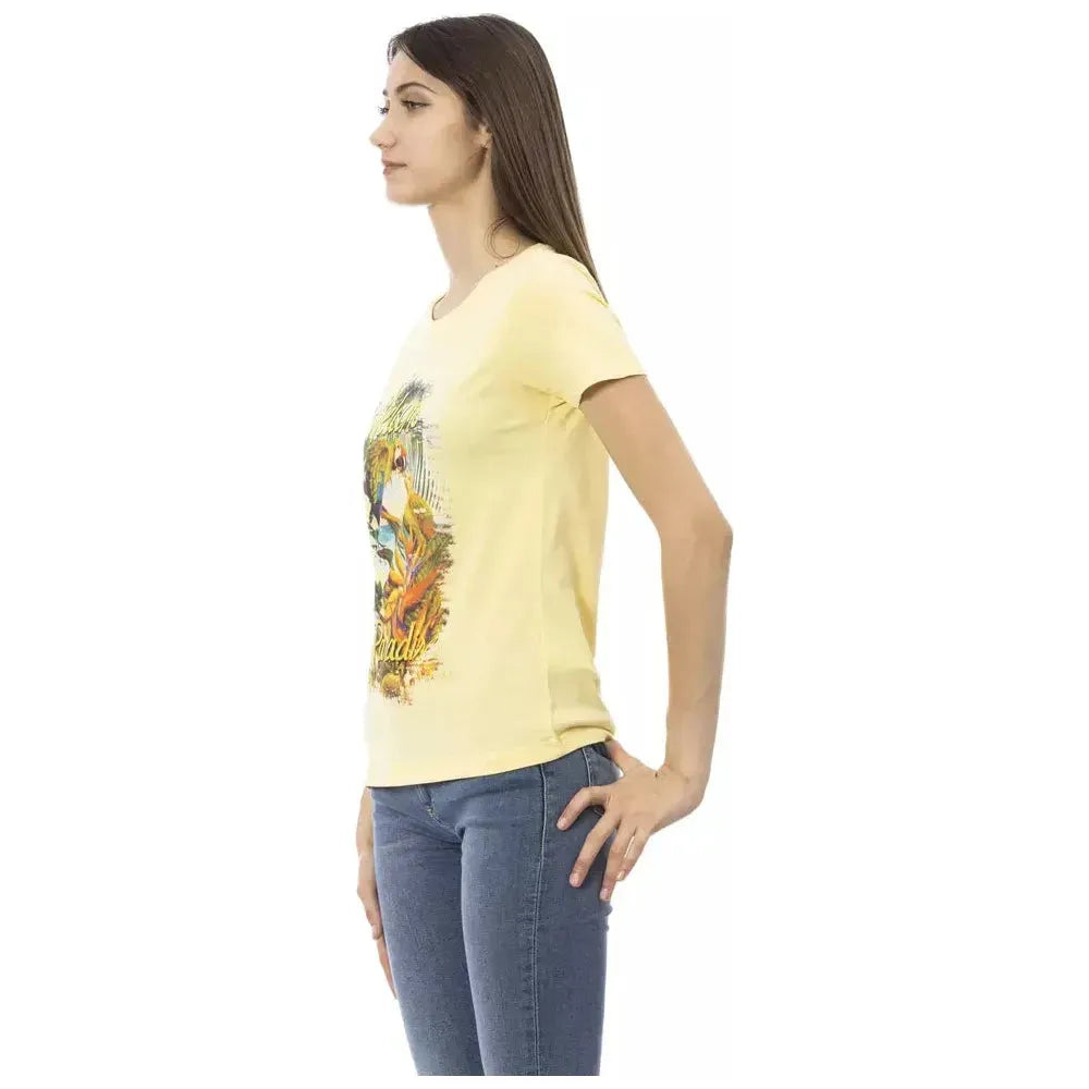 Trussardi Action "Yellow Cotton Women T-Shirt"