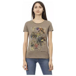 Trussardi Action Brown Cotton Women T-Shirt TR-23034-XS