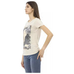 Trussardi Action Beige Cotton Women T-Shirt TR-23016-XS