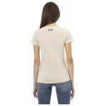 Trussardi Action Beige Cotton Women T-Shirt TR-23016-XS
