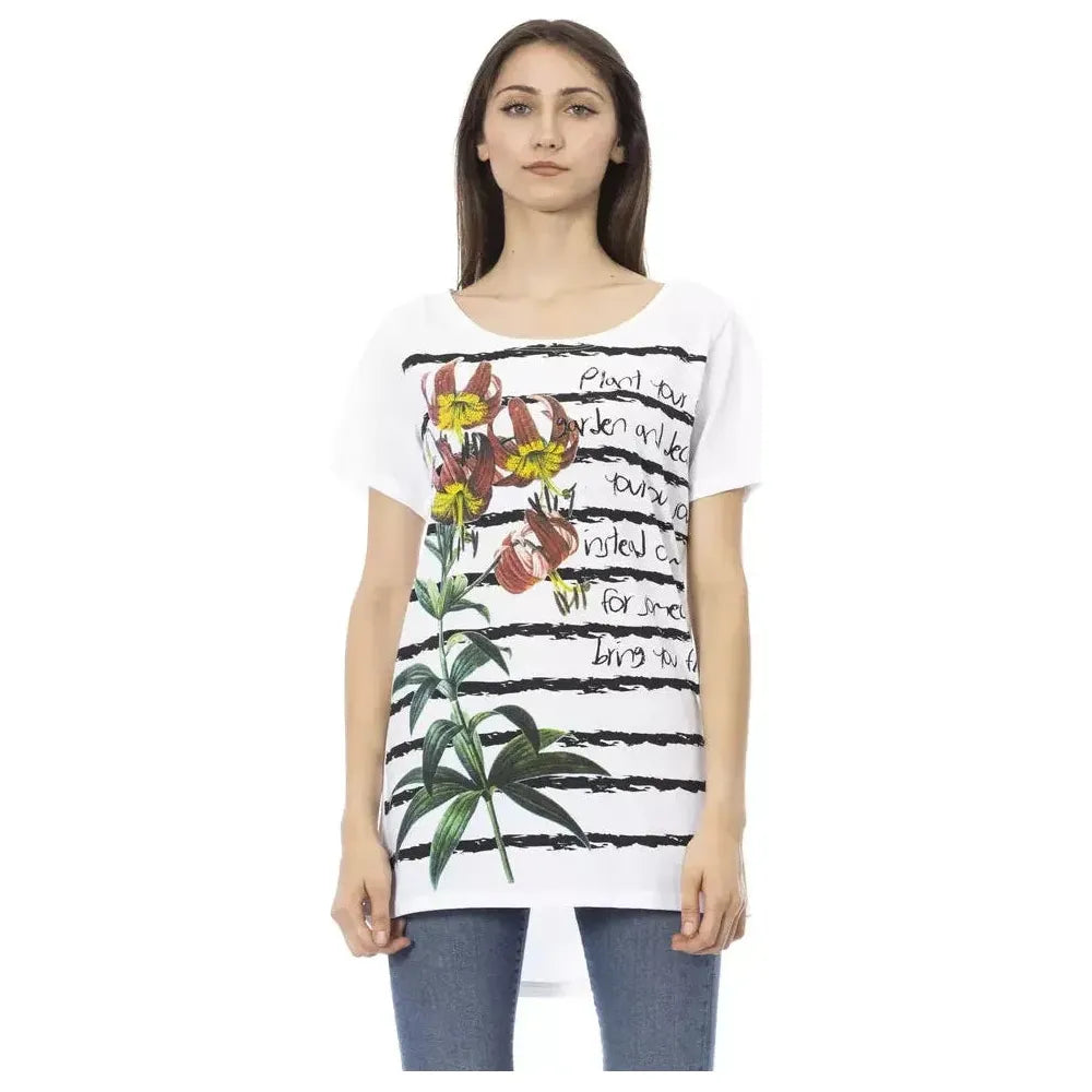 Trussardi Action White Cotton Women T-Shirt