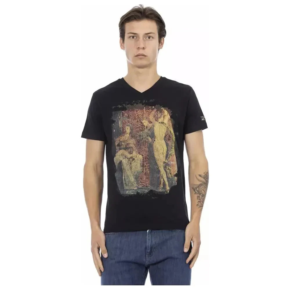 Trussardi Action Black Cotton T-Shirt