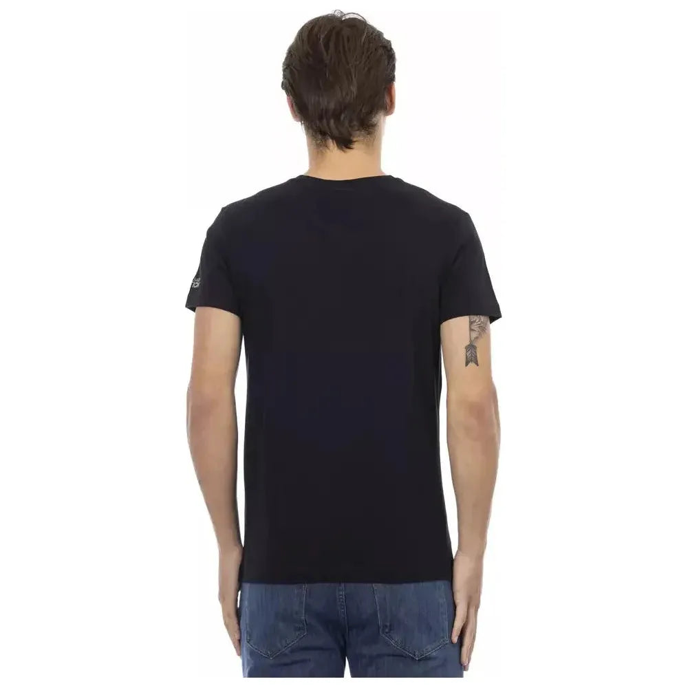 Trussardi Action Black Cotton T-Shirt