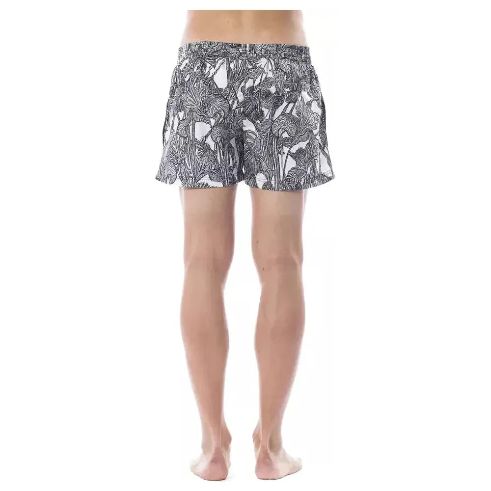 Roberto Cavalli Sport Black Polyester Men's Swim Trunk