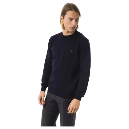 Uominitaliani Blue Merino Wool Men's Sweater