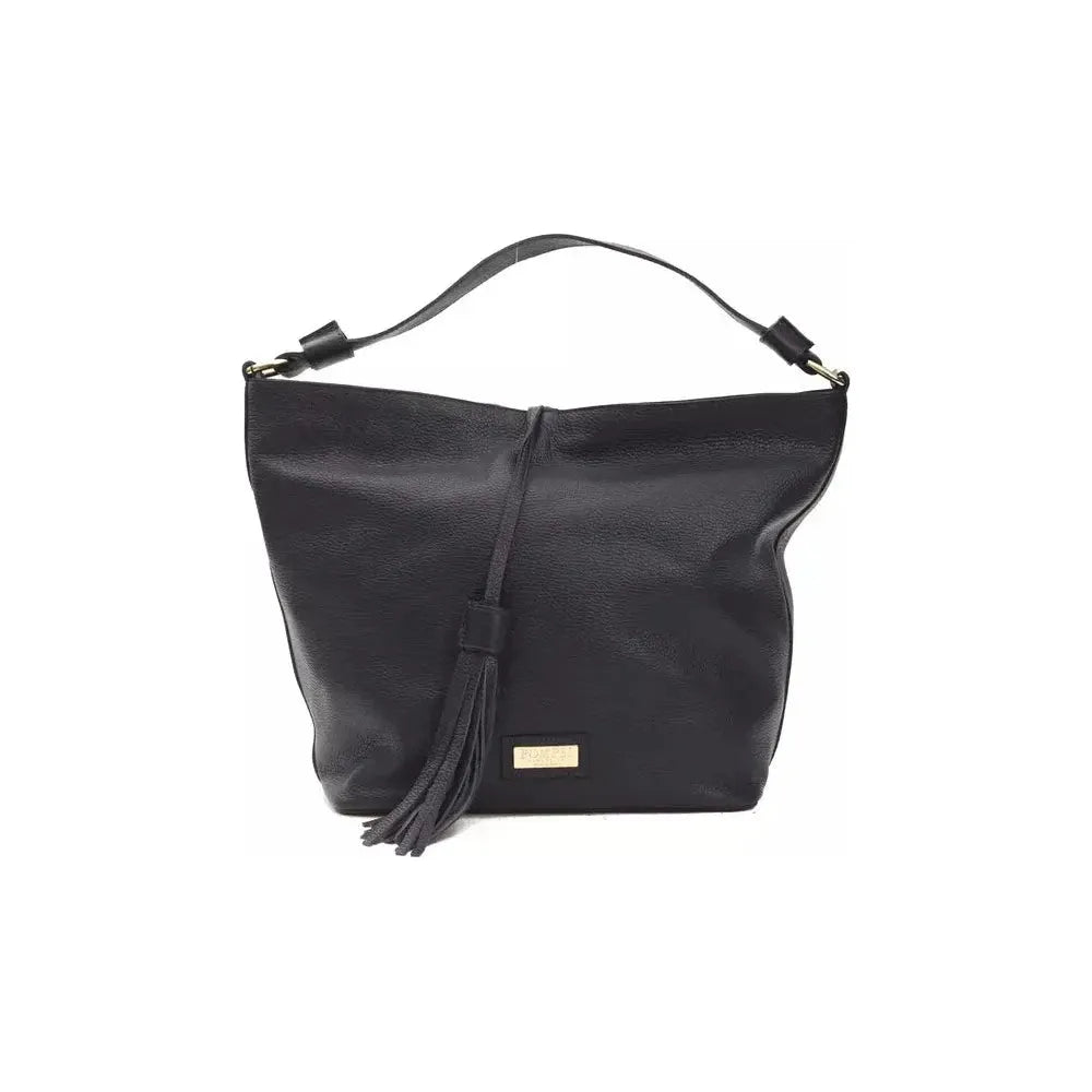 Pompei Donatella Gray Leather Women Shoulder Bag