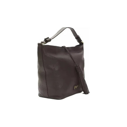 Pompei Donatella Brown Leather Women Shoulder Bag WOMAN SHOULDER BAGS