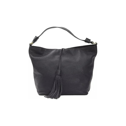 Pompei Donatella Gray Leather Women Shoulder Bag WOMAN SHOULDER BAGS
