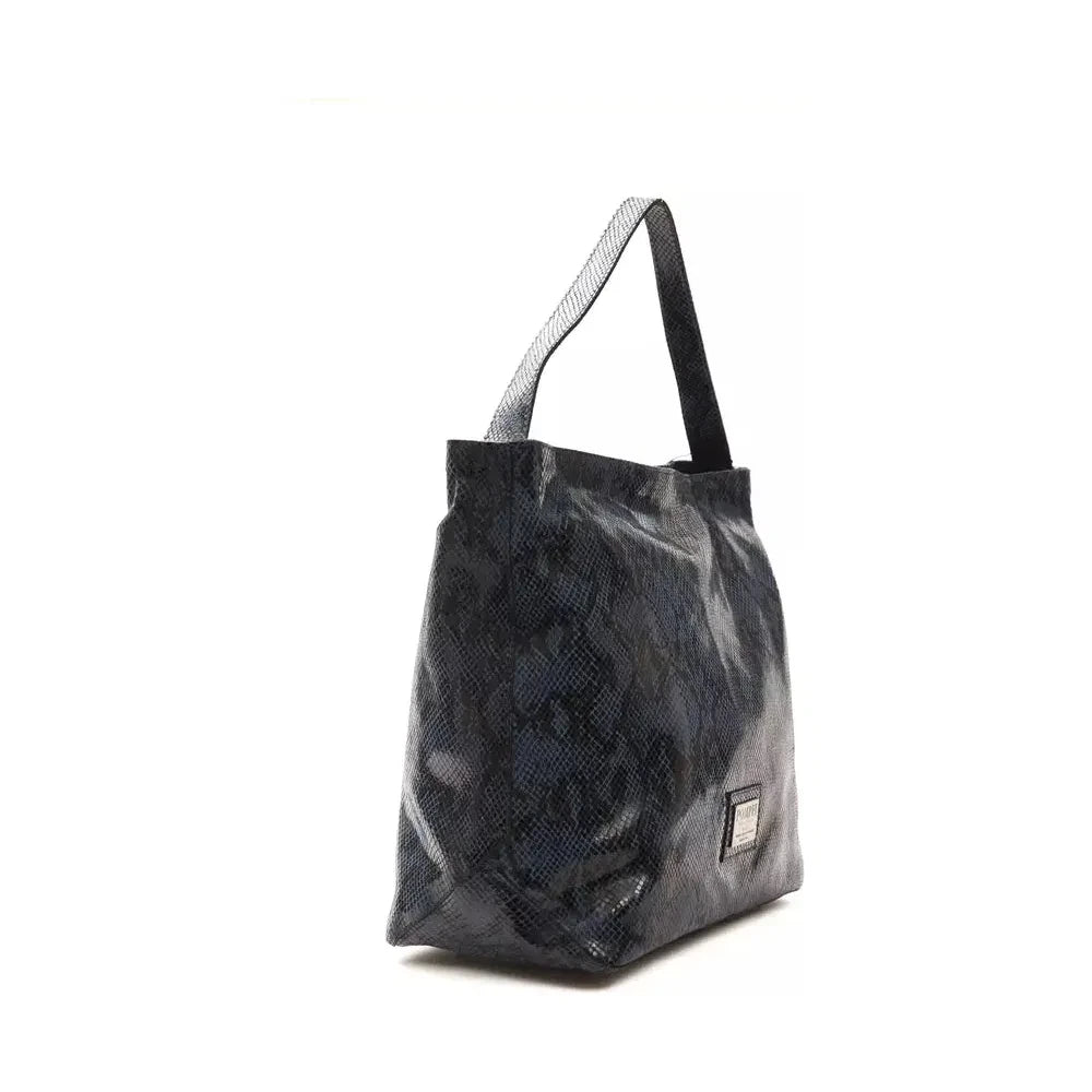 Pompei Donatella Blue Leather Women Shoulder Bag