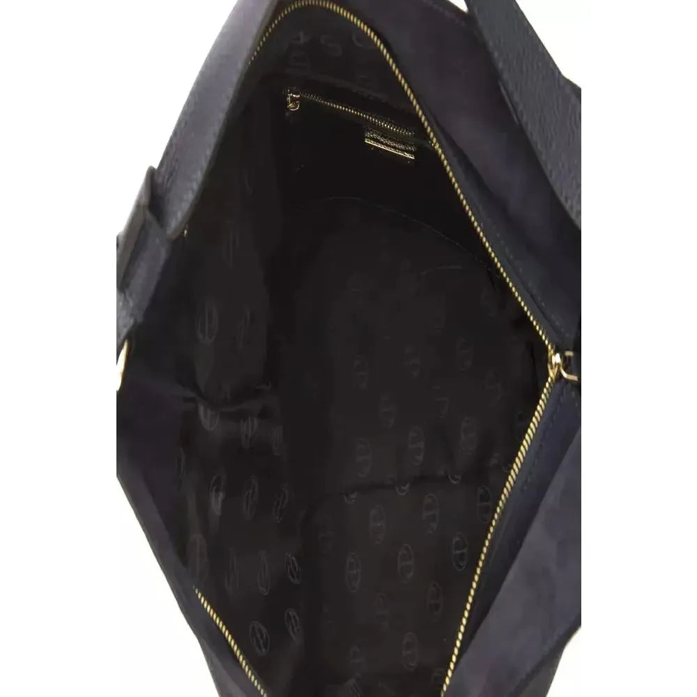 Pompei Donatella Gray Leather Women Shoulder Bag