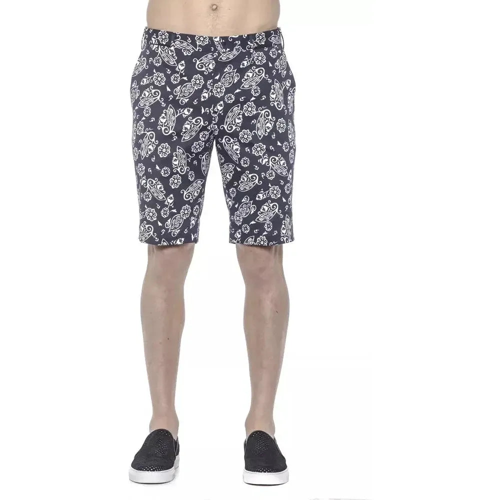 PT Torino Blue Cotton Men Bermuda Shorts