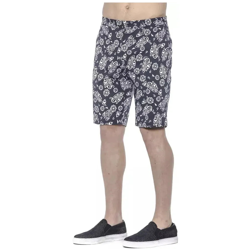 PT Torino Blue Cotton Men Bermuda Shorts