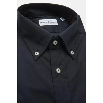 Robert Friedman Black Cotton Men's Shirt