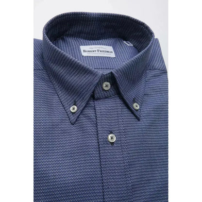 Robert Friedman Blue Cotton Mens Shirt