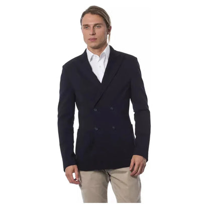 Verri Blue Viscose Men Blazer