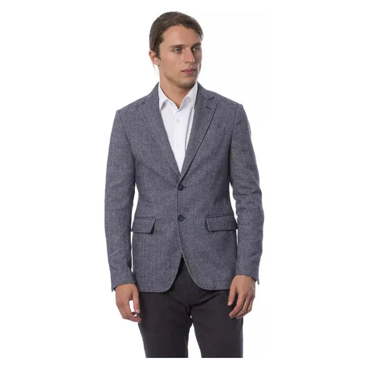 Verri Elegant Blue Single Breasted Blazer