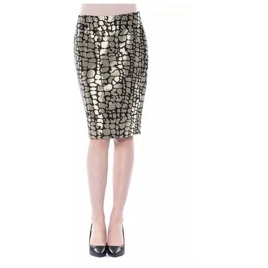 BYBLOS Gold Viscose Women Skirt WOMAN SKIRTS