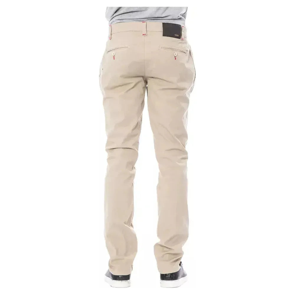 Verri Beige Cotton Men's Chino Pant
