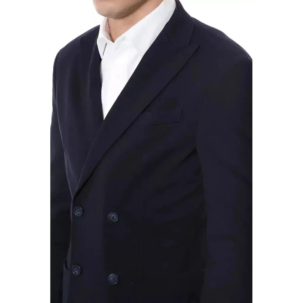 Verri Blue Viscose Men Blazer