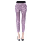 BYBLOS Purple Cotton Women Pants BY-17646-IT44|L