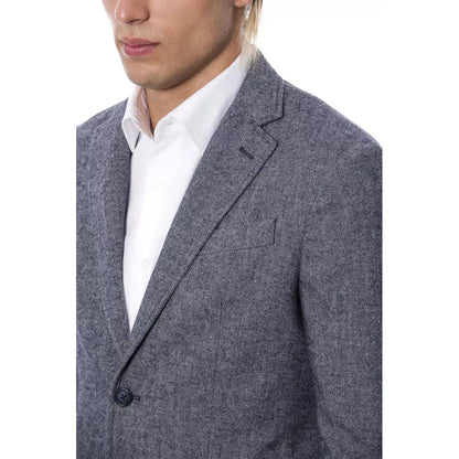 Verri Elegant Blue Single Breasted Blazer