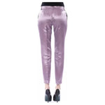 BYBLOS Purple Cotton Women Pants BY-17646-IT44|L