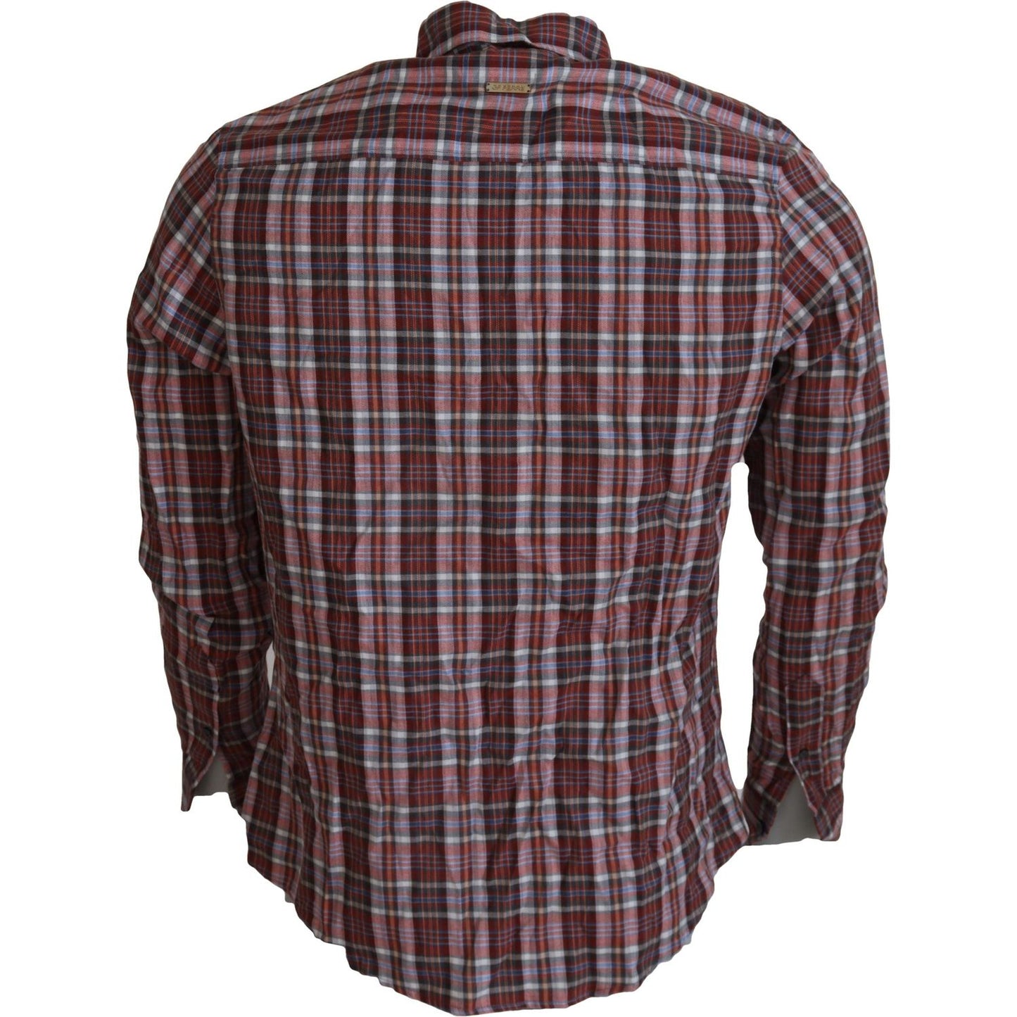 GF Ferre Multicolor Checkered Cotton Long Sleeves Casual Shirt